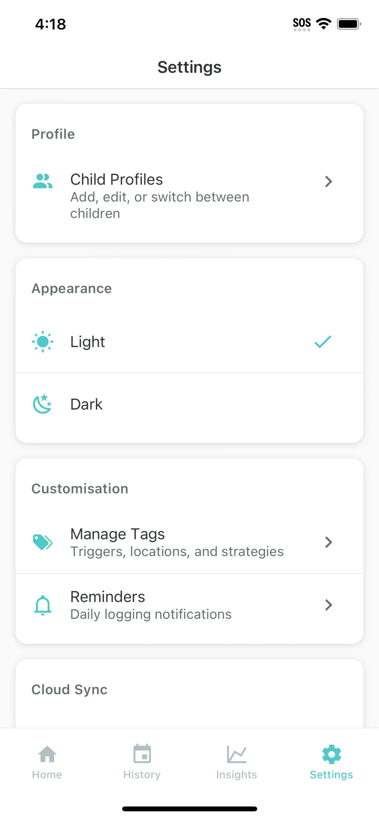 Woven entry history list